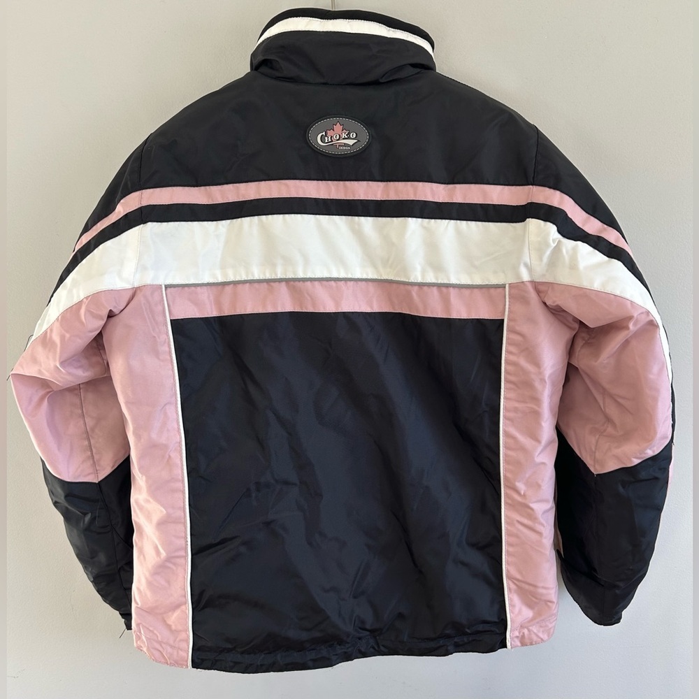 Choko Design Jacket Womens Black & Pink Snowmobile Breast Cancer Awareness Sz S - Picture 6 of 10